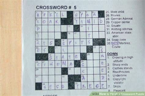 there finished crossword